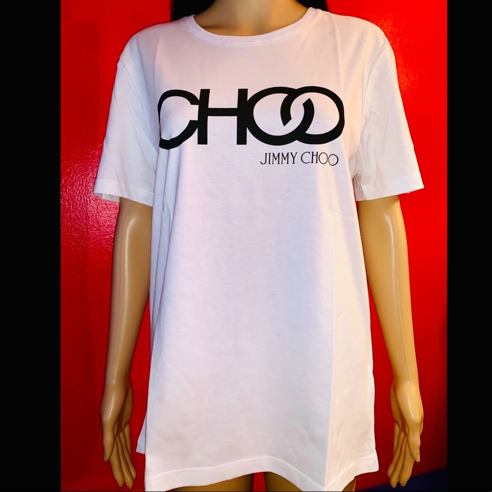 Jimmy Choo S010 White 100% Cotton T shirt